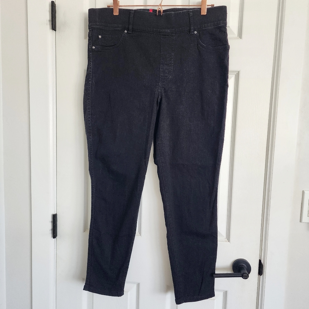 Spanx Black‎ High Rise Pull On Skinny Jeggings